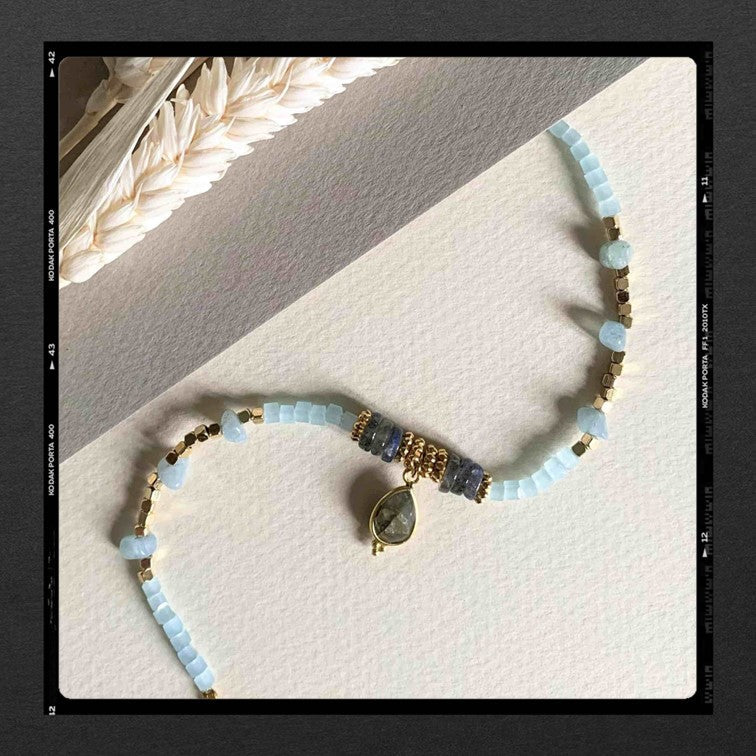 Les Poétisés bracelet ondee bijou de creatrice pierres fines or 24k