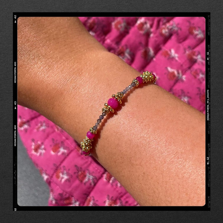 Les Poétisés bracelet purple rain bijou de createur pierres fines naturelles
