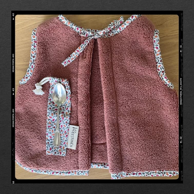Les Poétisés coffret cadeau enfant bavoir et cuillère personnalisée
