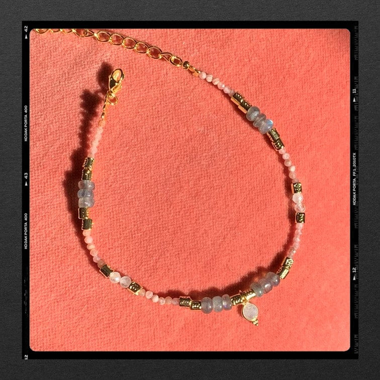 Les Poétisés bracelet desert pierres fines or 24k