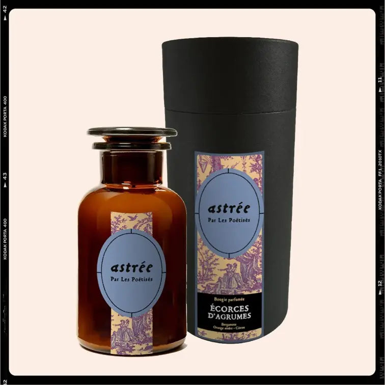 Les Poétisés bougie parfumée apothicaire agrumes toile de Jouy tendance déco