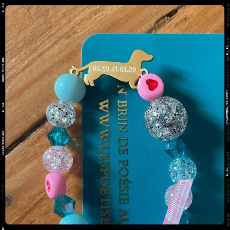 Les Poétisés bracelet enfant identification personnalisation médaille gravée