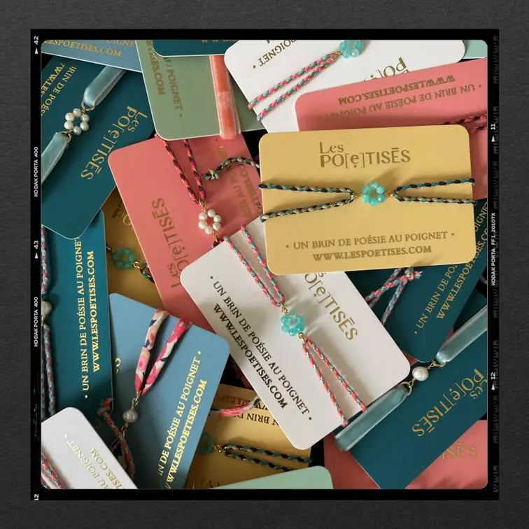 Les Poétisés collection de bracelets rubans