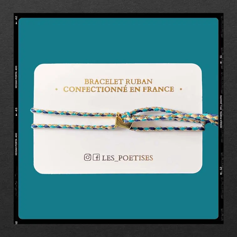 Les Poétisés bracelet ruban tressé