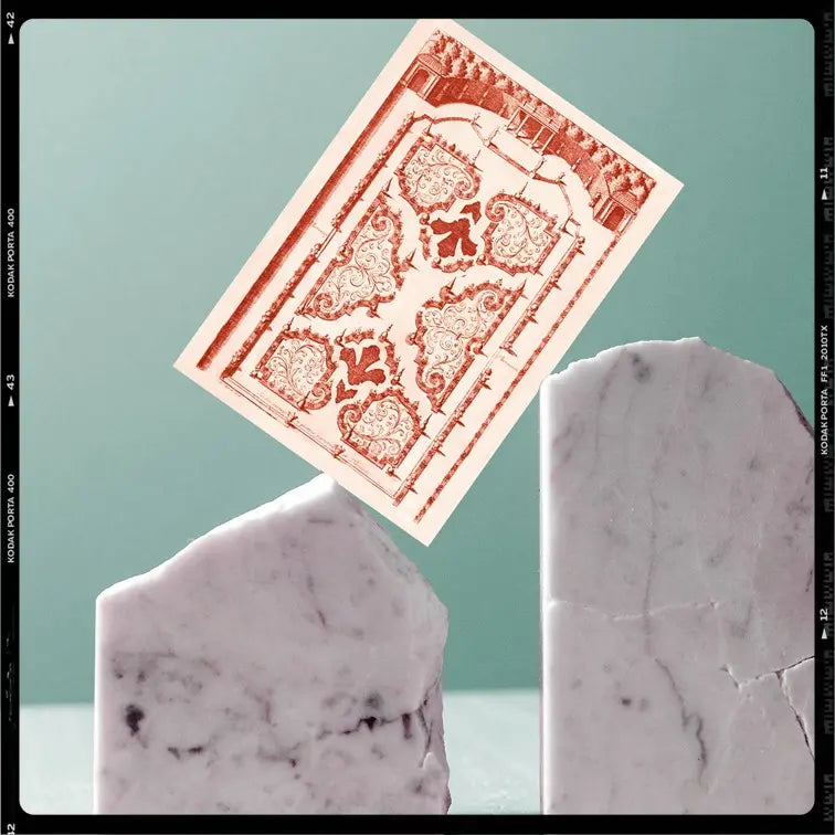 Les Poétisés carte postale jardin gravure modernisée papeterie