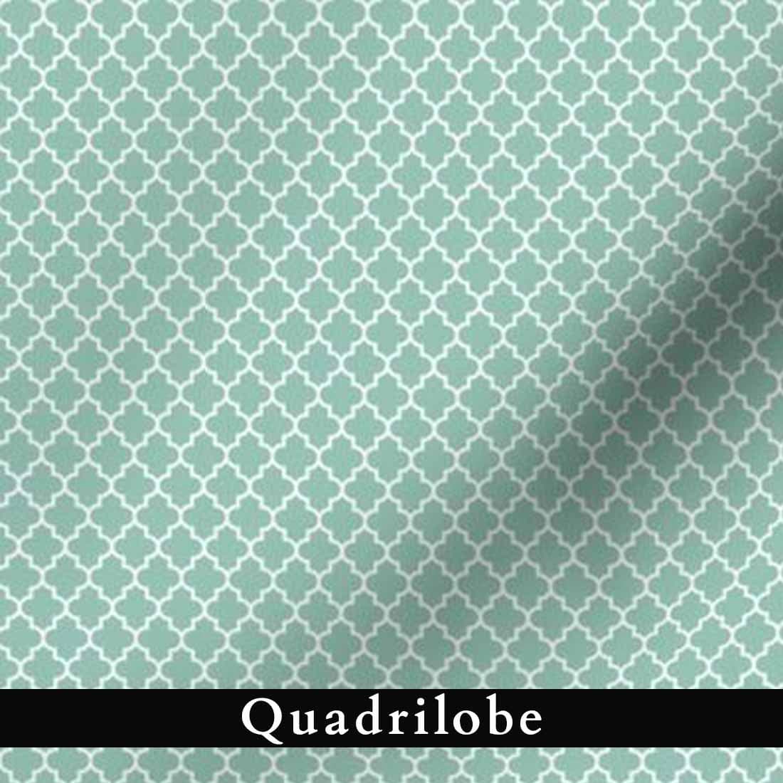 pochon tissu quadrilobe vert