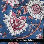 pochon print bleu