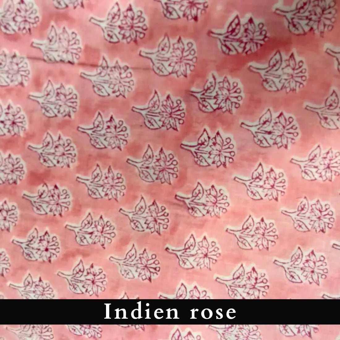 pochon tissu indien rose