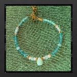 Les Poétisés bracelet azur pierres semi precieuses naturelles or fin