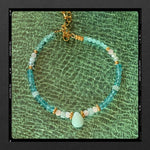 Les Poétisés bracelet azur pierres semi precieuses naturelles or fin