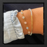 Les Poétisés bracelet double marin or 24k perles fines bijou de creatrice