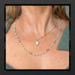 Les Poetises - Ombrage - collier - collier double - pierres fines - perles dorees a l'or fin - gemmes naturelles - france