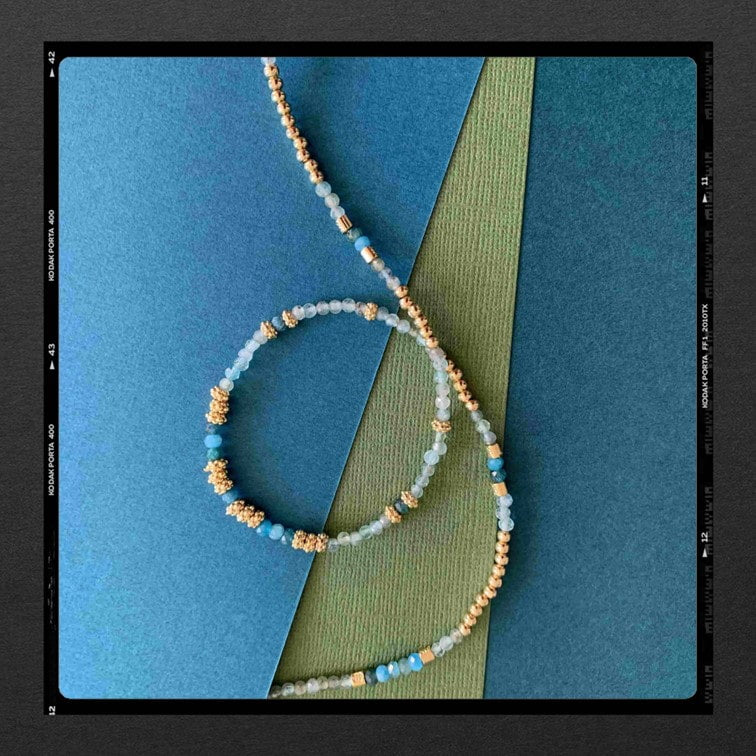 Collier Wild Pierres semi-précieuses et or fin - Main Image