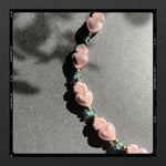 Les Poétisés bracelet coeurs sacrés rose bijou de créatrice or 24k pierres fines