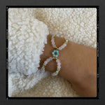 Les Poétisés -  happy - bracelet manchette - or 24k - perles fines - pierres semi precieuses - ecrin en liege - bijou creatrice