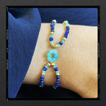 Les Poétisés bracelet manchette night or 24k pierres fines ecrin en liege
