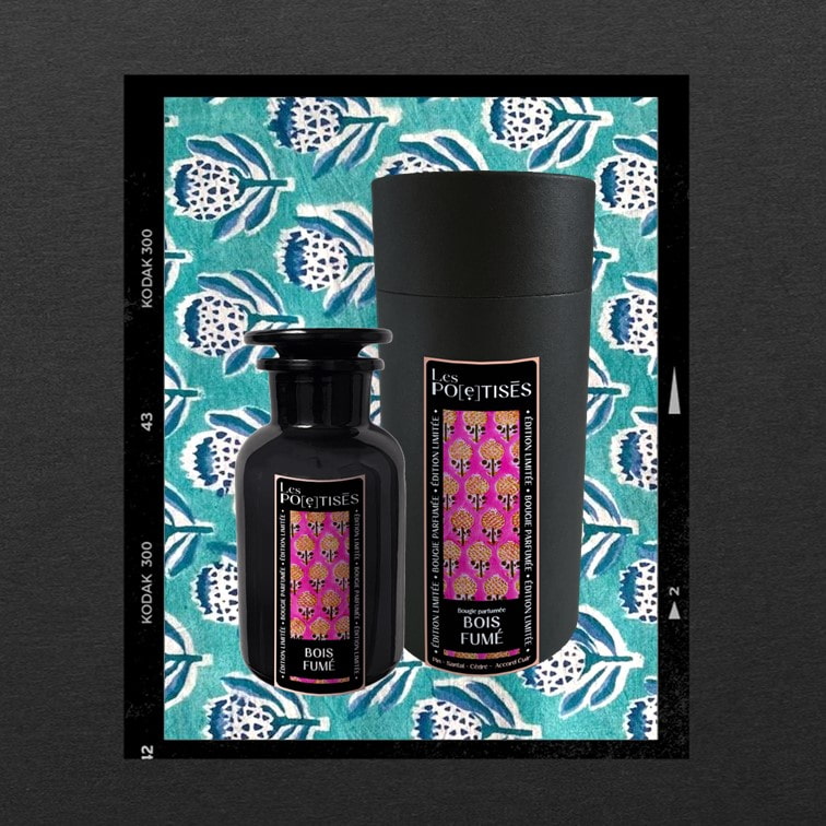 Les Poétisés bougie parfumée naturelle personnalisée sur mesure inspiration couleurs inde
