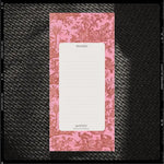 Les Poétisés Astrée bloc-notes toile de Jouy rose moderne