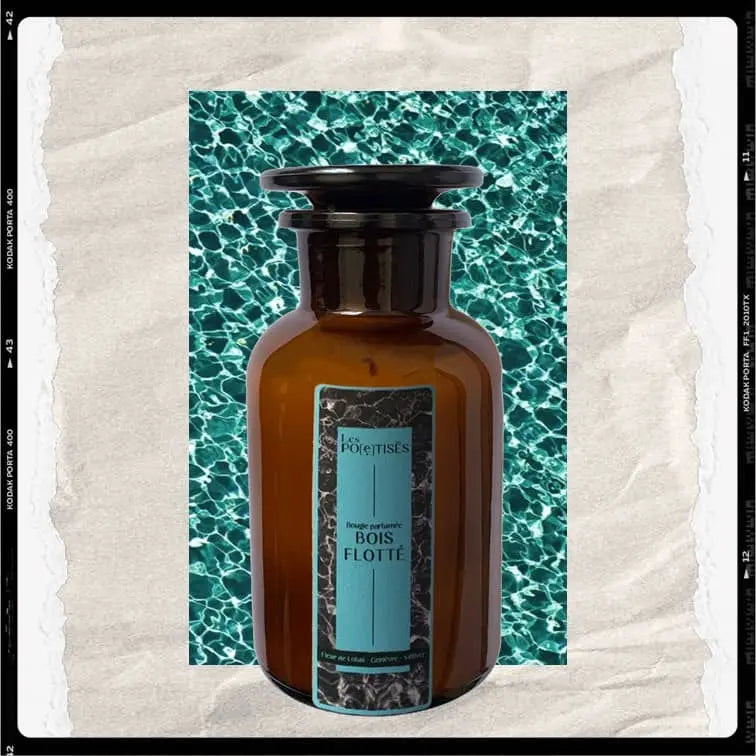 Les Poétisés Bois Flotté bougie parfumée personnalisable apothicaire