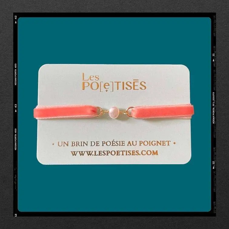 Les Poétisés bracelet ruban calanque velours