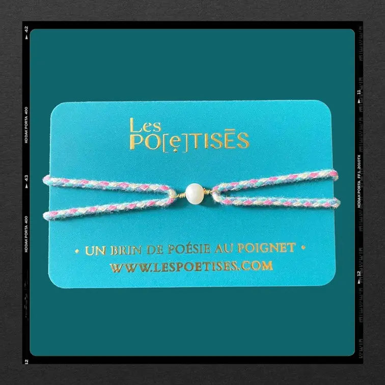 Les Poétisés bracelet ruban Dolce Vita perle eau douce