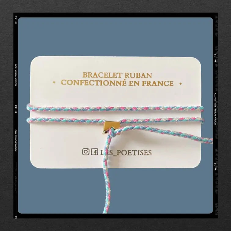 Les Poétisés bracelet ruban Dolce Vita tressé