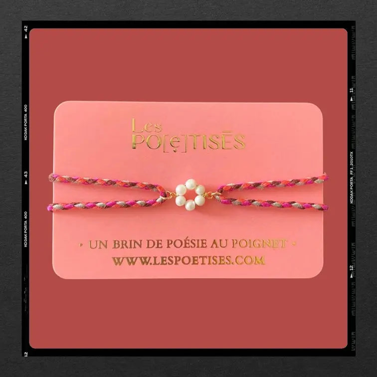 Les Poétisés bracelet ruban Farniente perle eau douce