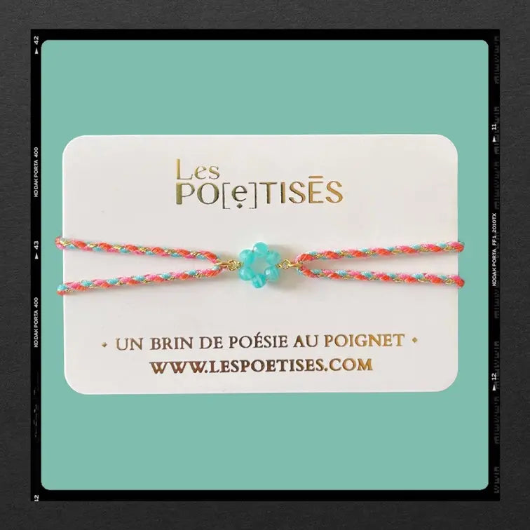 Les Poétisés bracelet ruban sunset amazonites