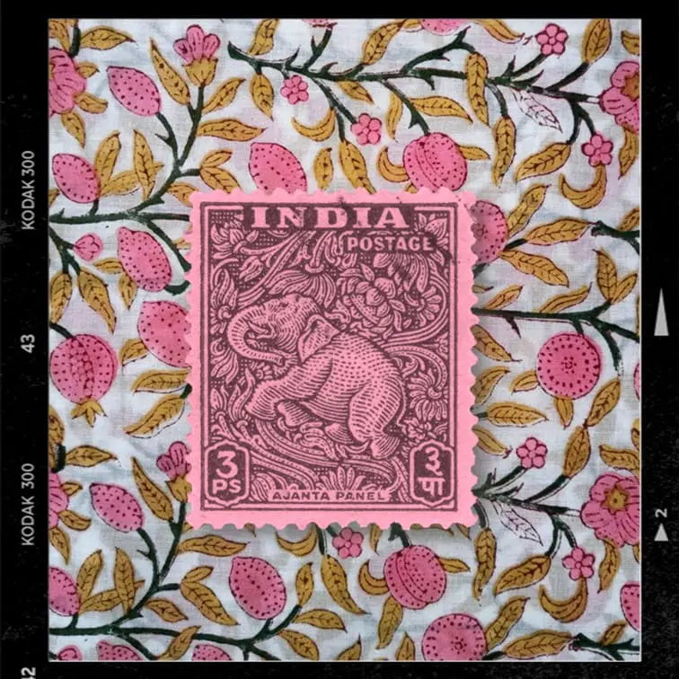 Les Poétisés collection bougies parfumées motifs indiens couleurs block print